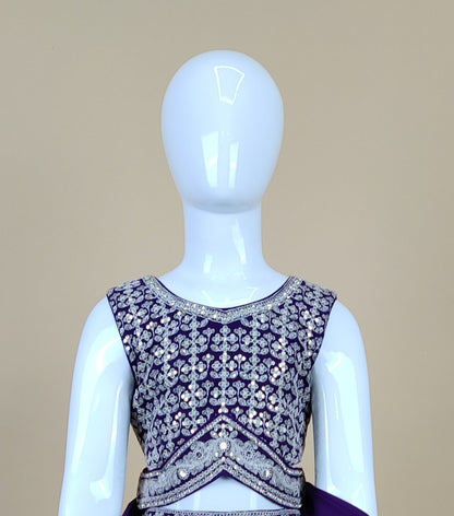 Purple Colour Ghaghra Choli(GE-GGHC_1062)