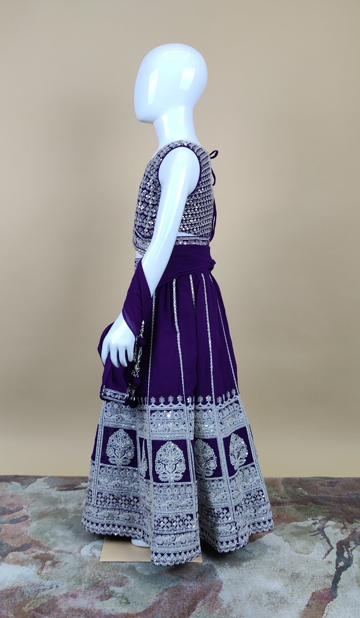 Purple Colour Ghaghra Choli(GE-GGHC_1062)