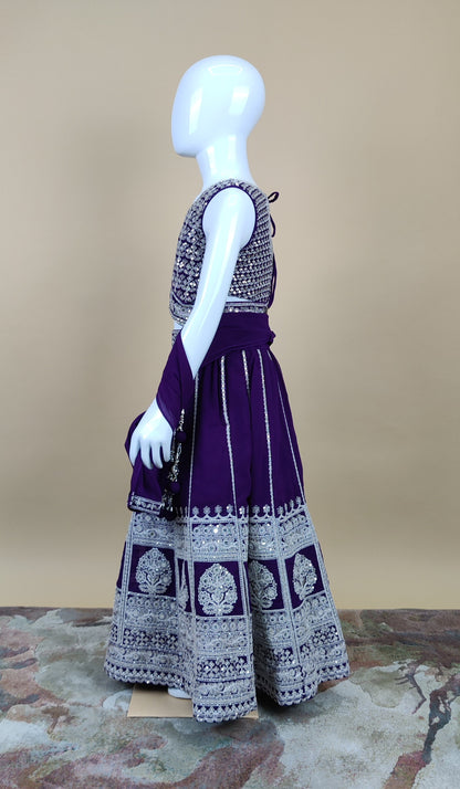 Purple Colour Ghaghra Choli(GE-GGHC_1062)