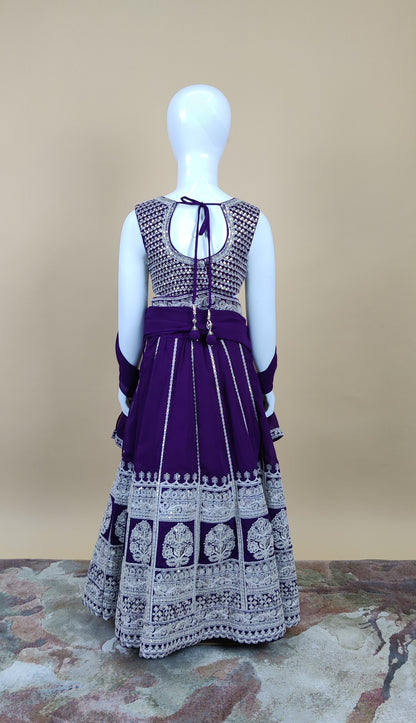 Purple Colour Ghaghra Choli(GE-GGHC_1062)