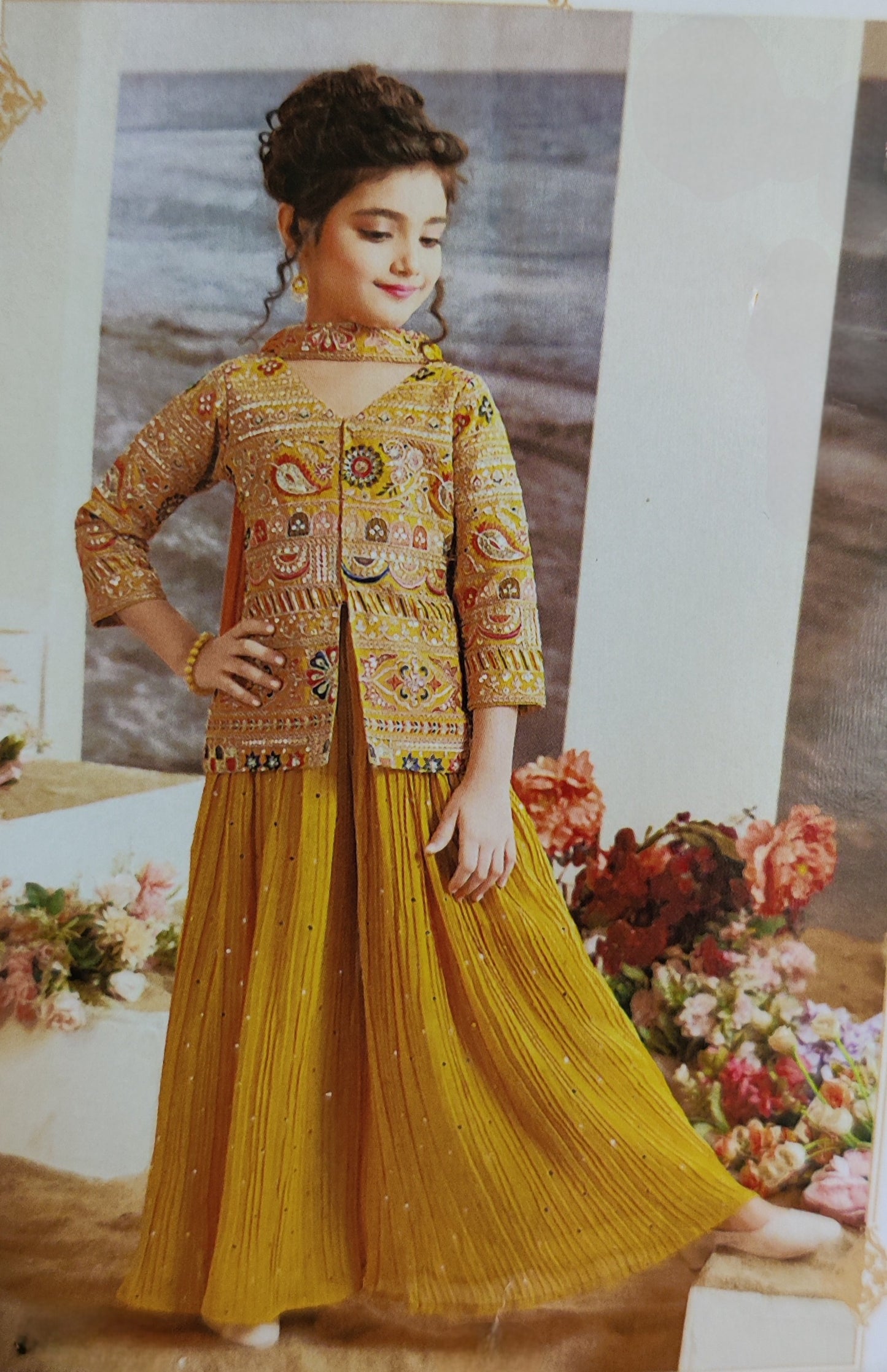 Gold Colour Plazo Set(GE-GPZS_2249)