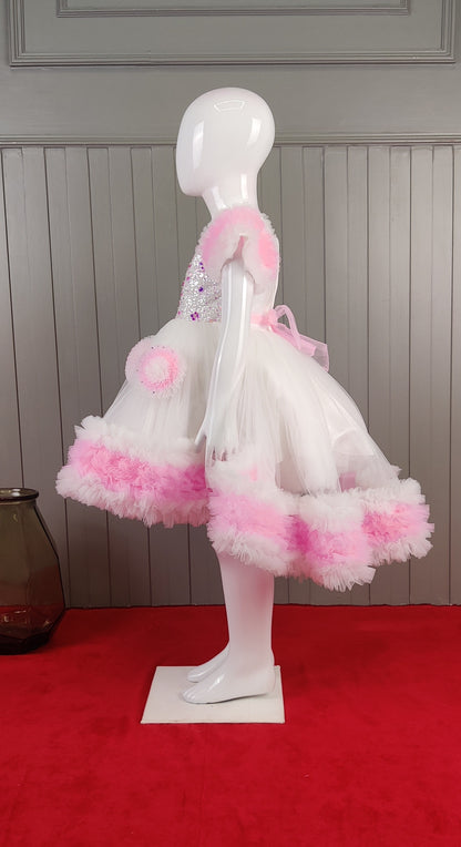Pink Colour Party Frock(GE-GFRP_621)
