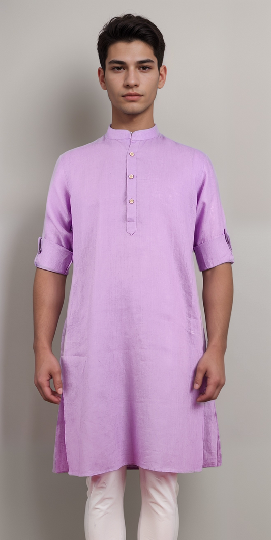 Purple Colour Kurta With Bottom(ME-MKUS_GURU 49)