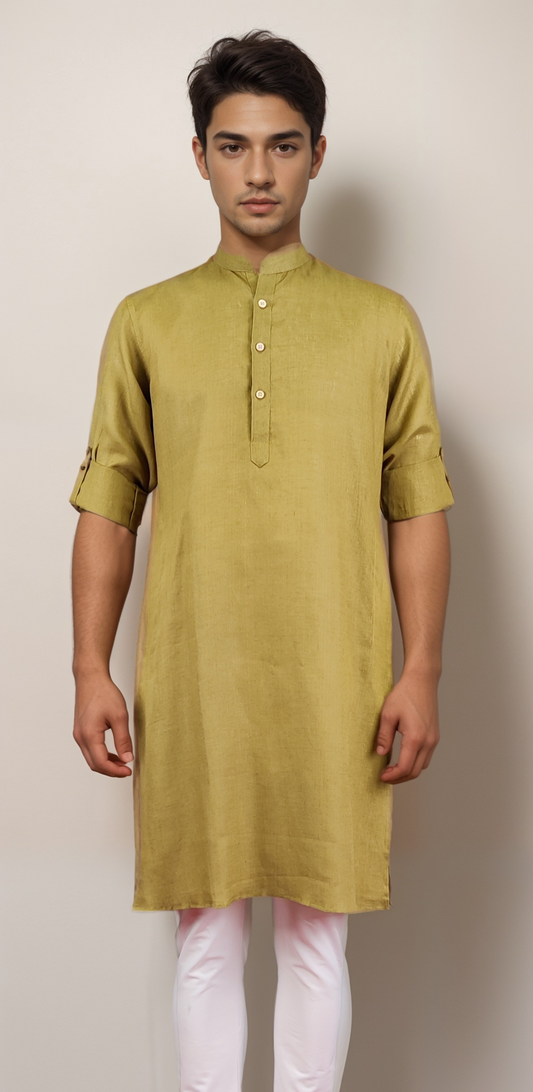Mehandi Green Colour Kurta With Bottom(ME-MKUS_GURU 52)