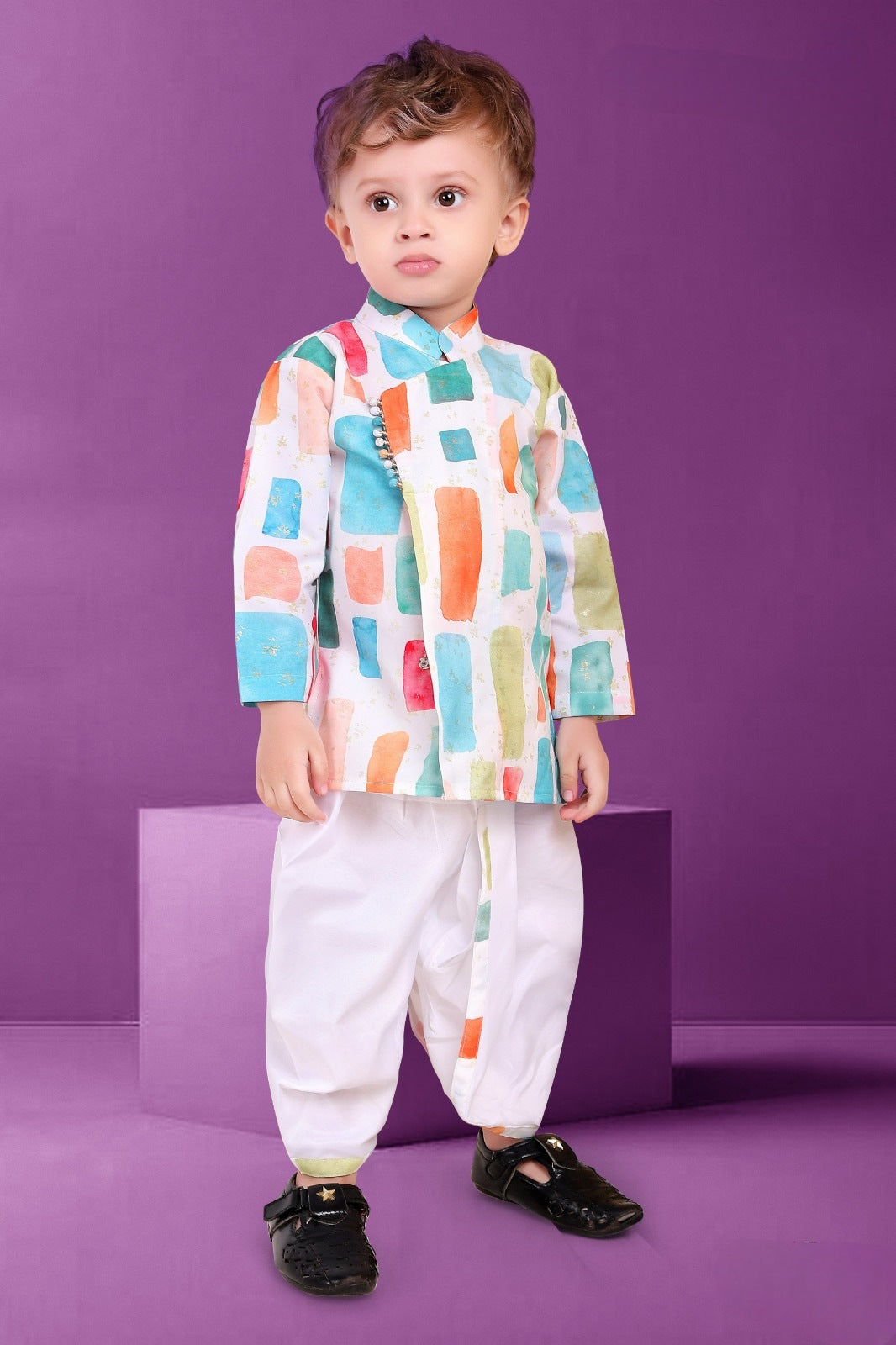 Printed Colour Dhoti Set(BE-BKUS_4139)