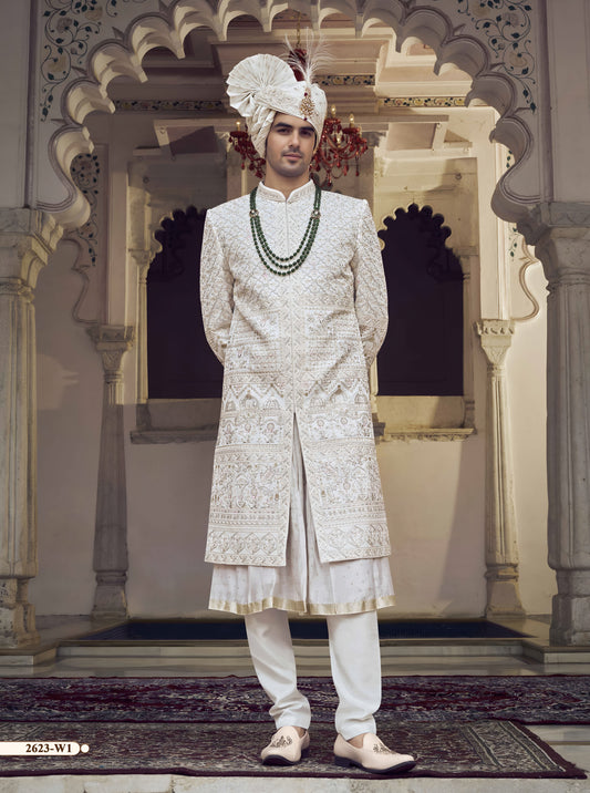 Cream Colour Sherwani(ME-MSRW_2623)