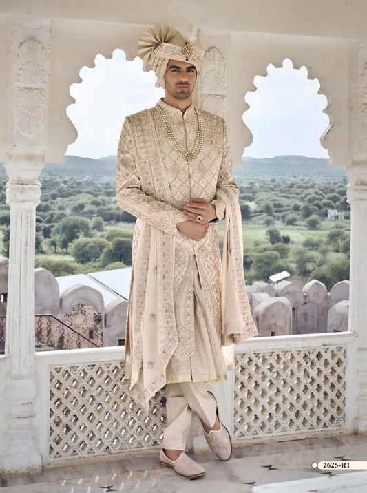 Cream Colour Sherwani(ME-MSRW_2625)