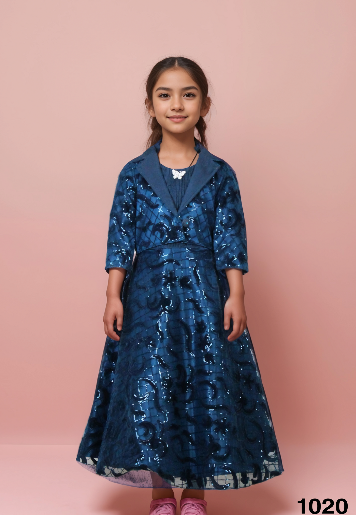 Teal Blue Colour Gown(GE-GGWN_1020)
