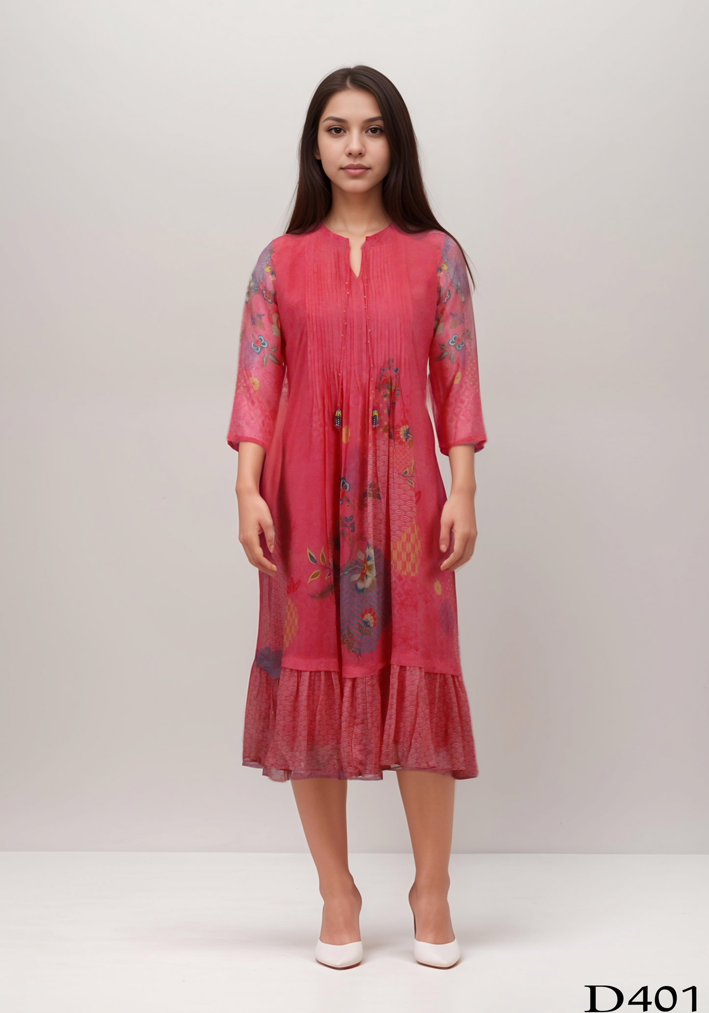 Pink Colour Casual Kurti(LC-WKIC_D401)