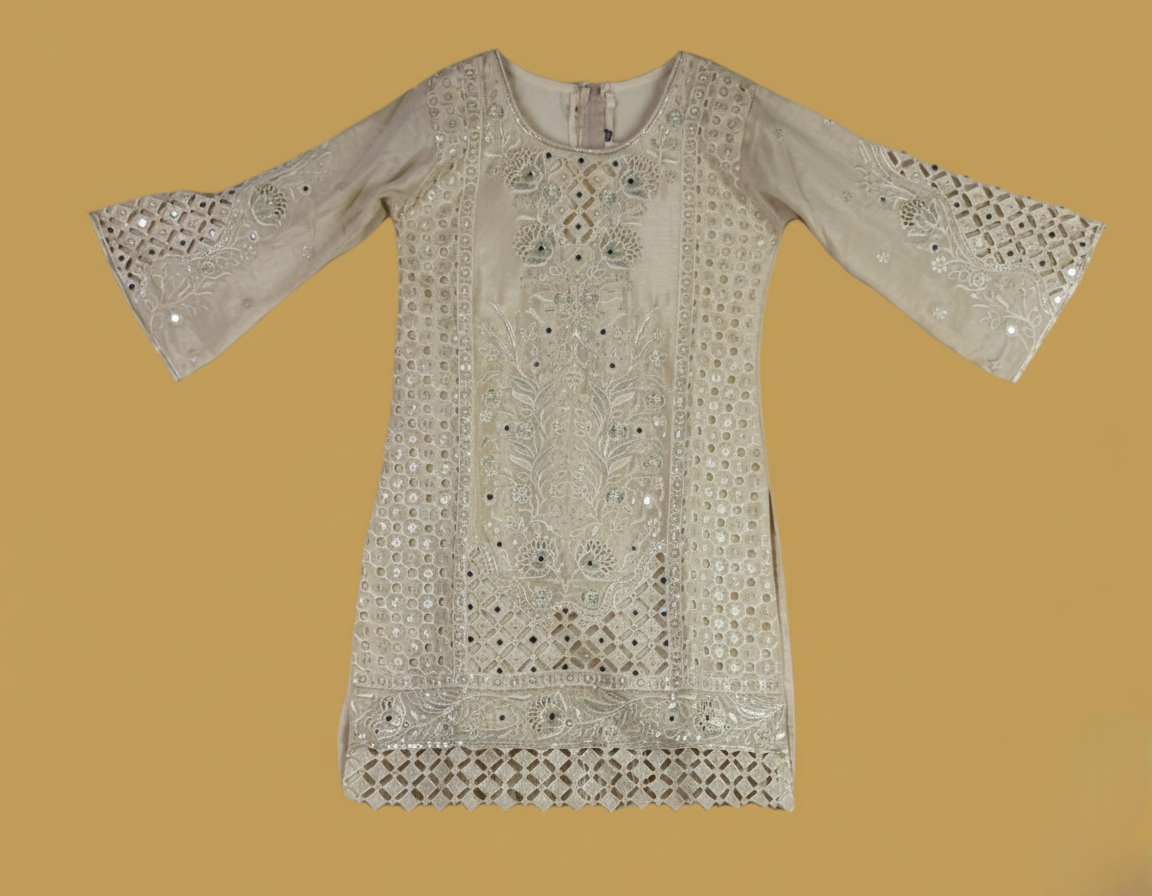 Fawn Colour Plazo Set(GE-GPZS_4397)