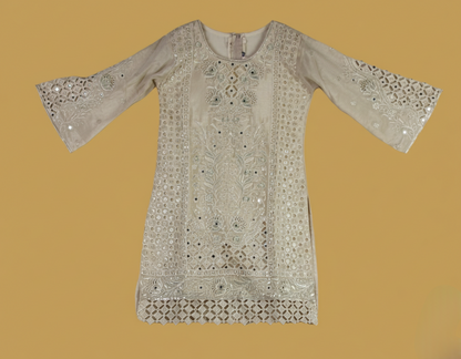 Fawn Colour Plazo Set(GE-GPZS_4397)