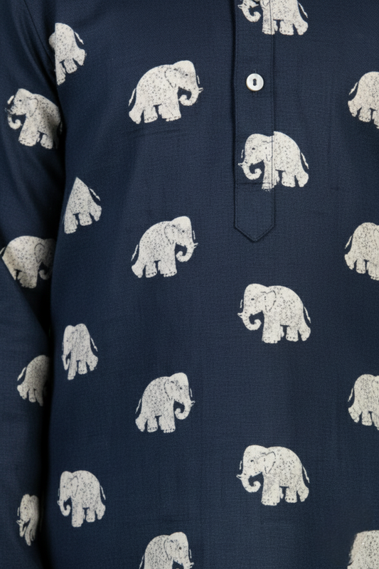 Peacock Blue Colour Kurta Set(BE-BKUS_777)