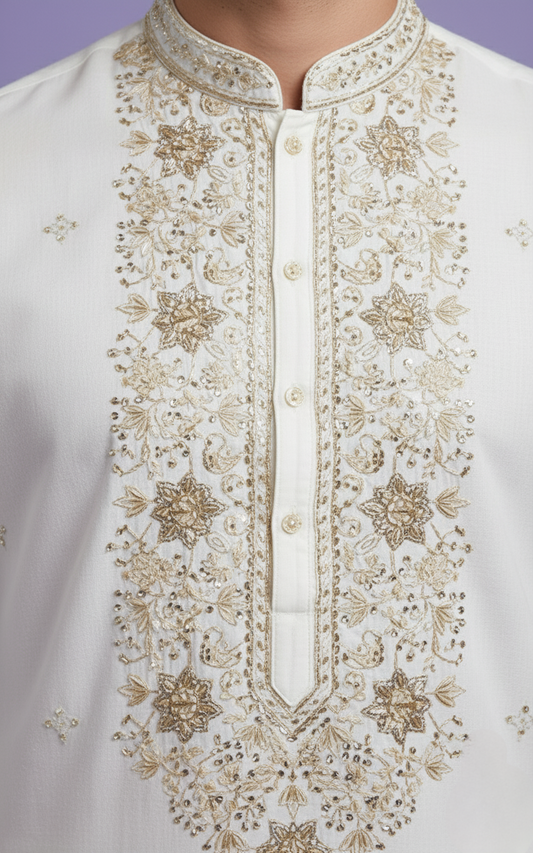 Cream Colour Kurta with Bottom(ME-MKUS_SSK 36)