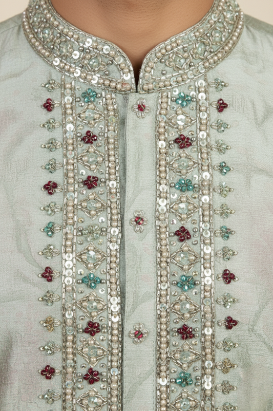 Green Colour Kurta with Bottom(ME-MKUS_W 16)