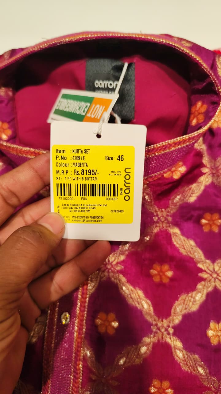 $NDUS$ Magenta Colour Kurta Set(ME-MKUS_4209.E)