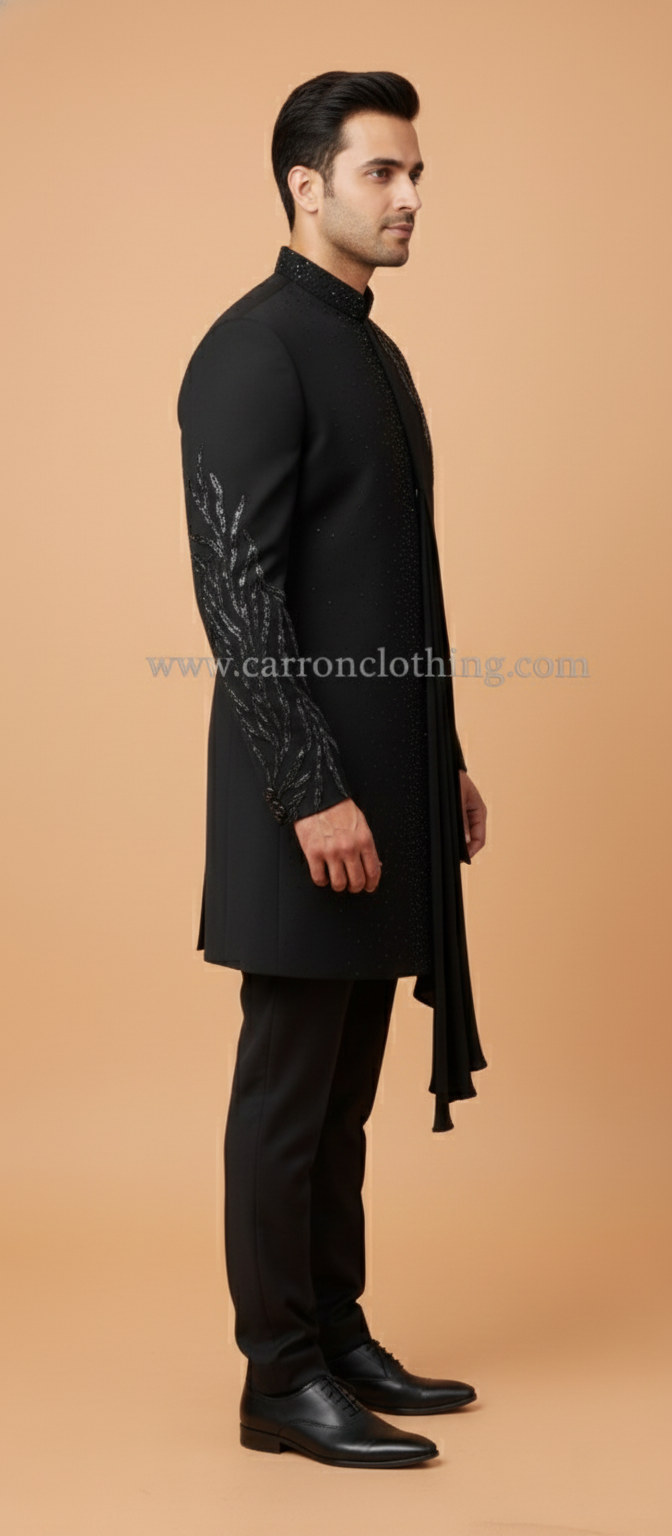 Black Colour Indo Western(ME-MINW_3152)